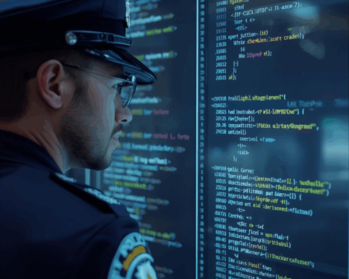 a policeman lookin at filtered queries